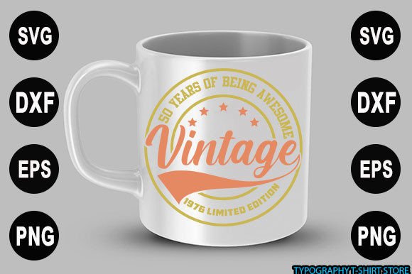 50 Years of Being Awesome Vintage 1976 Graphics