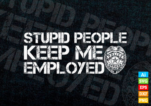 Funny Police Officer Cop Logo Gift SVG: Graphics for T-Shirt Designs