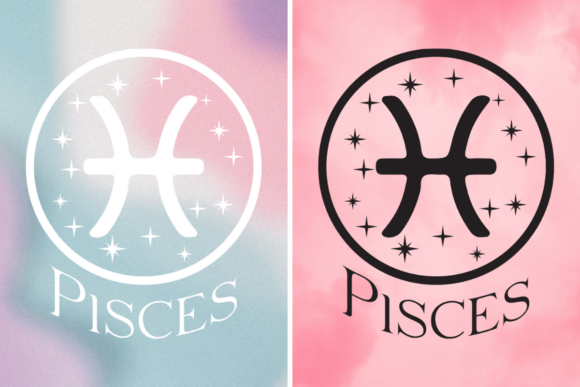 Pisces Zodiac SVG PNG: Graphics for T-Shirt Designs & Local Branding