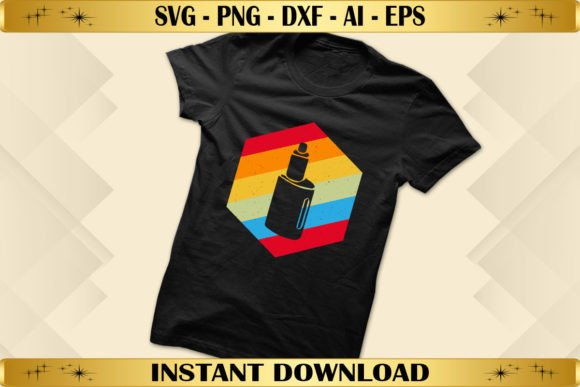 Vaping Retro Vintage Graphics for T-Shirt Designs